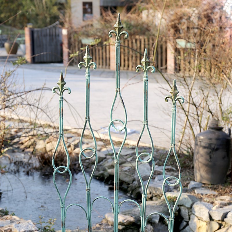 岛拉铁艺栅栏花爬架户外庭院花园爬藤架隔断护栏矛头围栏藤蔓架子