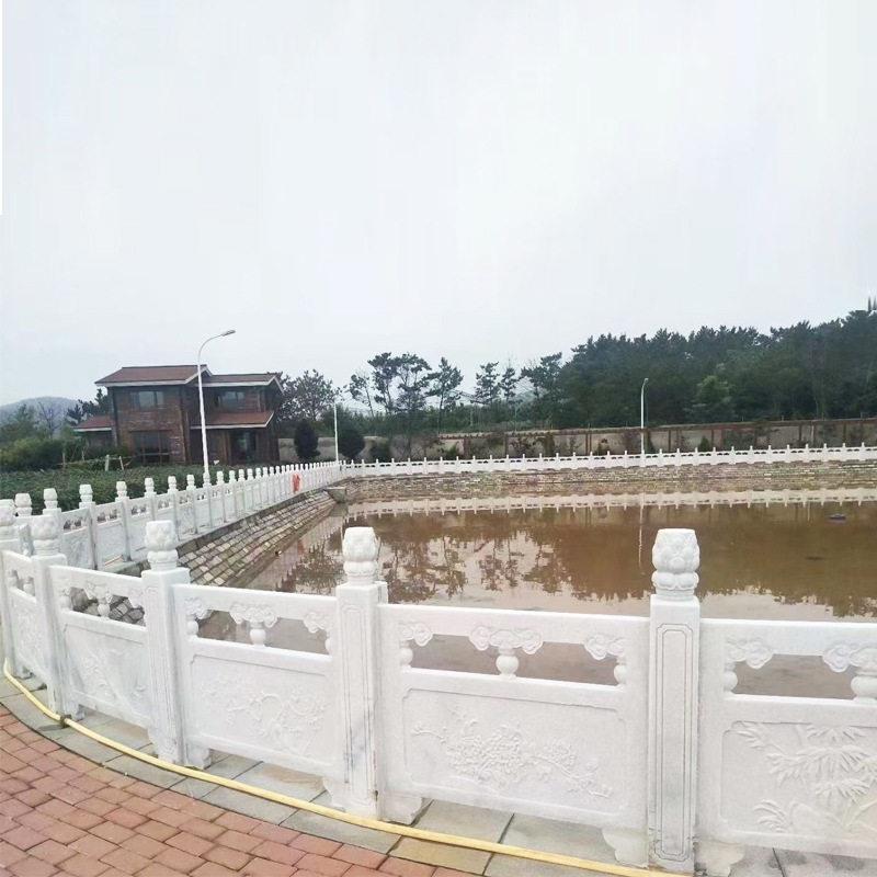 石栏杆汉白玉石栏板 花岗岩大理石旗台栏杆河道护栏雕塑厂家