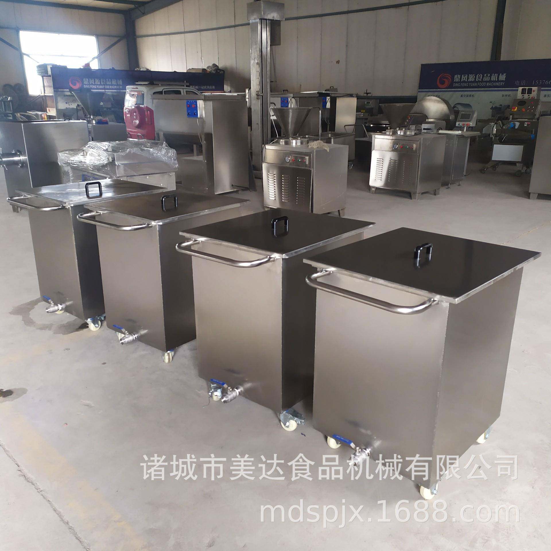 方形不锈钢小料车 物料存放周转加厚料车 食品厂用移动200L小料车