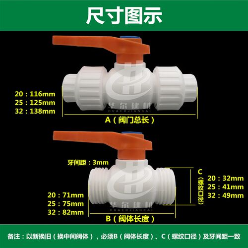 PPR双活接球阀4分20热熔6分25自来水管1寸32阀门管道开关水阀暖气