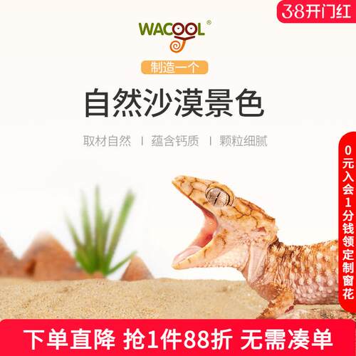 WACOOL玩酷爬沙爬宠沙钙沙陆龟守宫蜥蜴饲养箱造景冬季冬眠用品