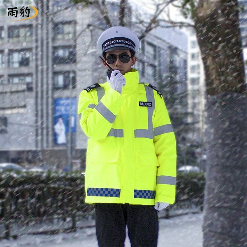 雨豹UB-001荧光黄牛津布防暴雨安全服成人分体雨衣雨裤套装印字