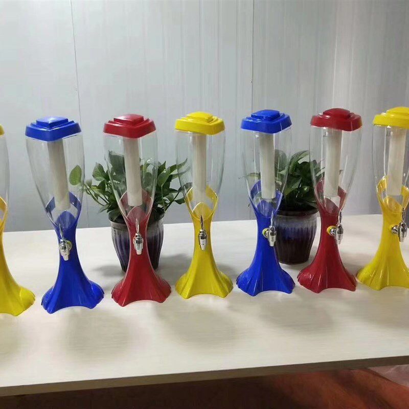 发光创意商用酒柱1.5L3L扎啤酒炮泡桶塔果汁酱香油桶KTV分酒器