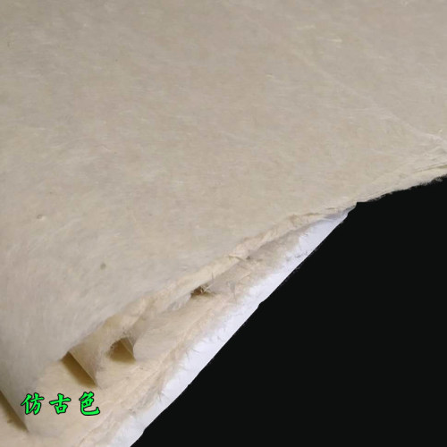 楮皮纸纯手工精制老年陈纸半生熟书法山水国画创作专用纤维古宣纸