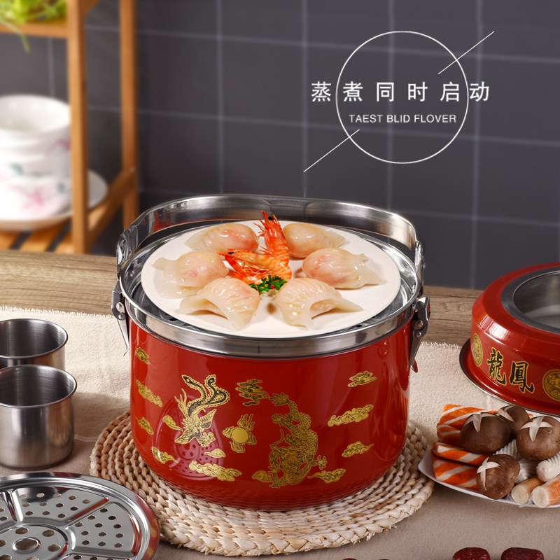 304加厚不锈钢 免火再煮锅 保温锅 闷烧锅节能锅炖锅煮粥锅蒸汤锅