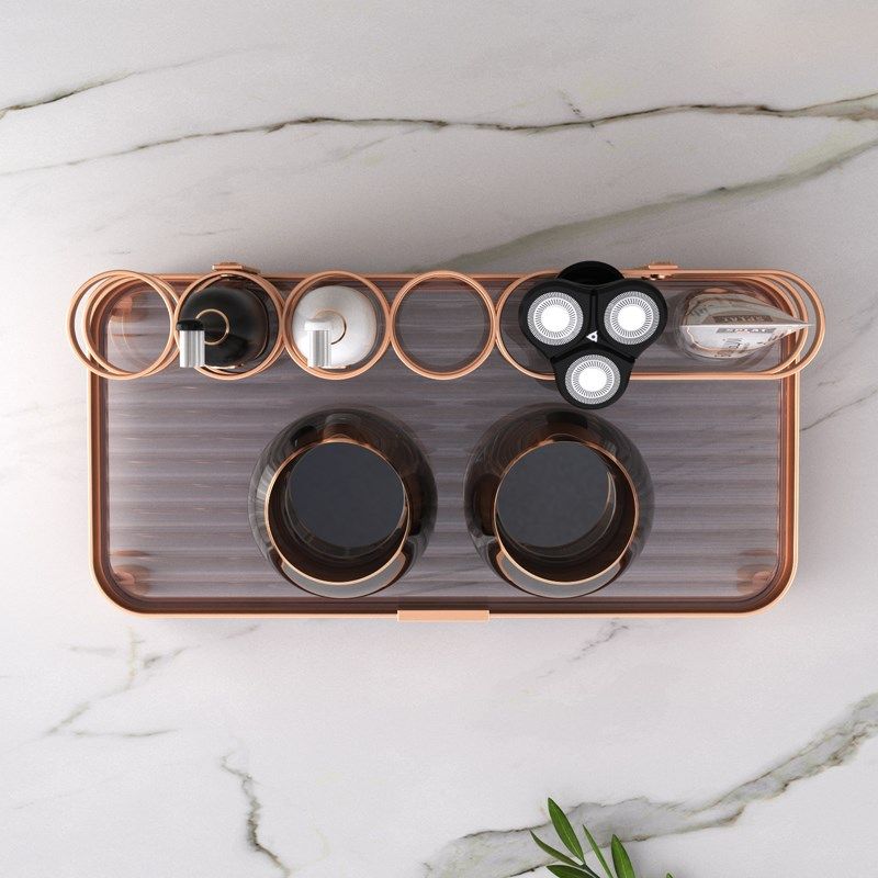 轻奢卫生间浴室电动牙刷牙杯多功能置物架高级感多层大容量收纳架