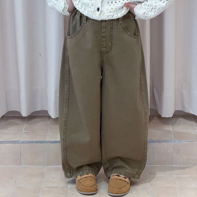女童休闲裤2026秋冬新款中大儿童洋气直筒裤小女孩时髦炸街长裤潮