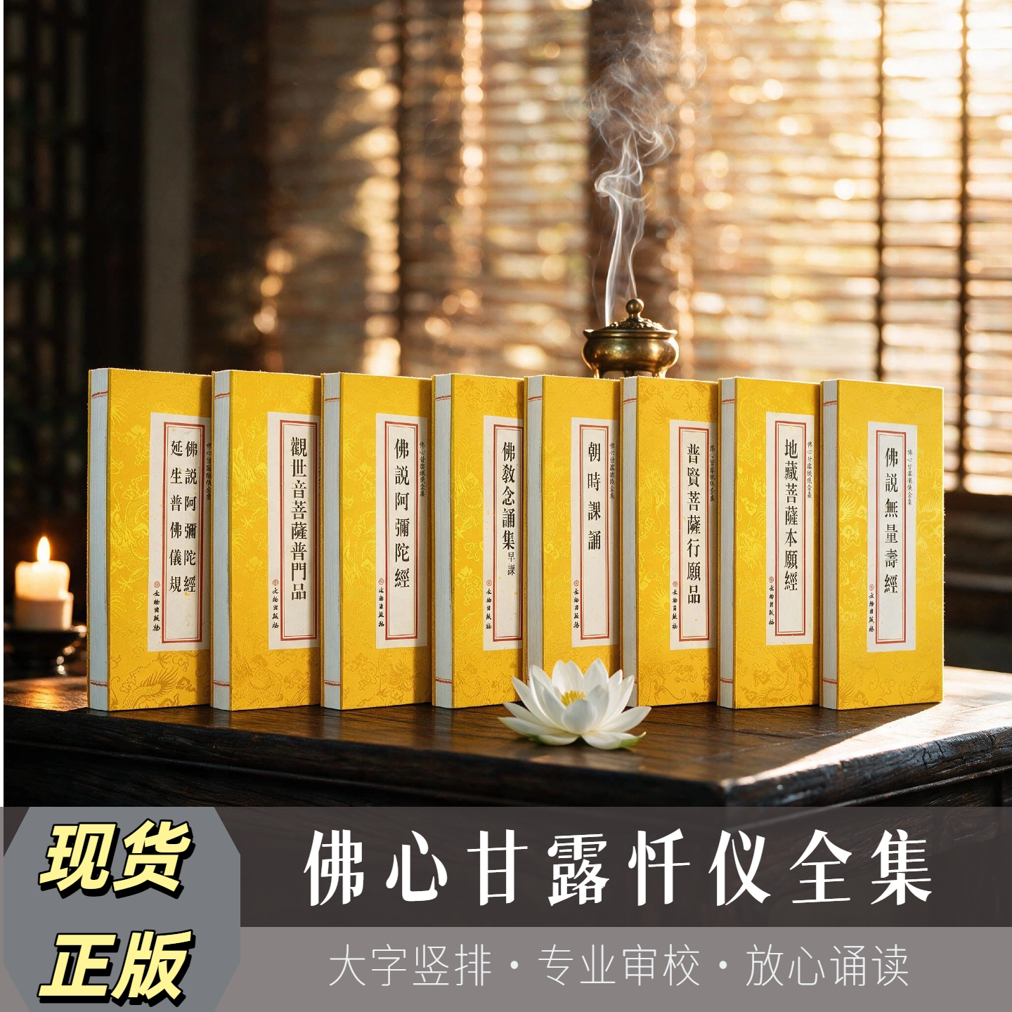 佛学经典全套 净土宗 佛心甘露忏仪全集佛说阿弥陀经地藏菩萨本愿经普贤菩萨行愿品佛说无量寿经文物出版社