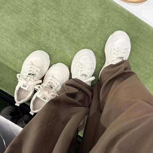 H55女鞋夏季新款简约休闲厚底增高擦色韩版舒适百搭小白鞋板鞋