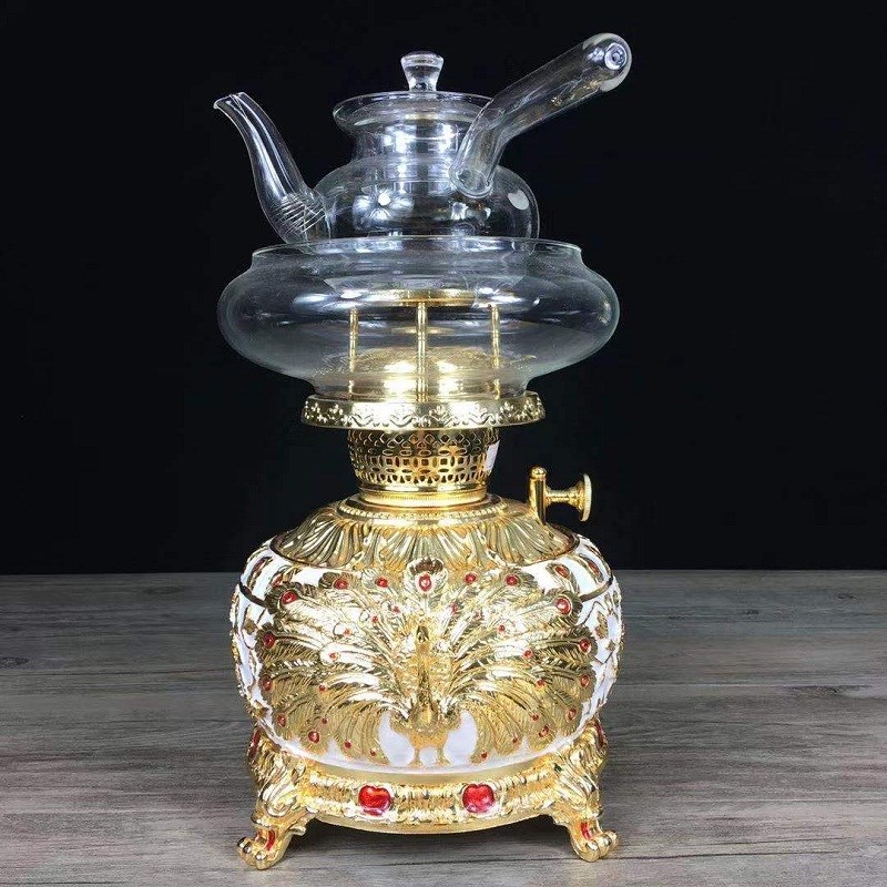 罗记空气灯茶炉老式茶灯复古酥油灯纯铜功夫茶具煮茶器