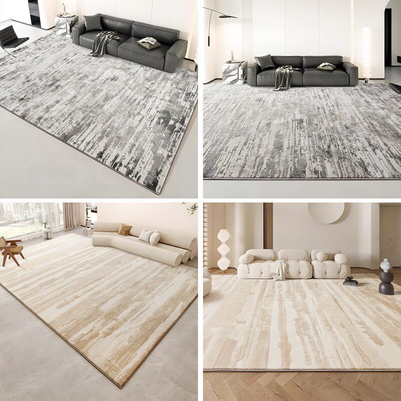 大地毯客厅防水防污2024新款轻奢高级感美式沙发茶几灰色抽象艺术