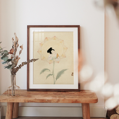 蒋林霖x山房春事仕女图新中式装饰画国画书房茶室客厅古风壁挂画