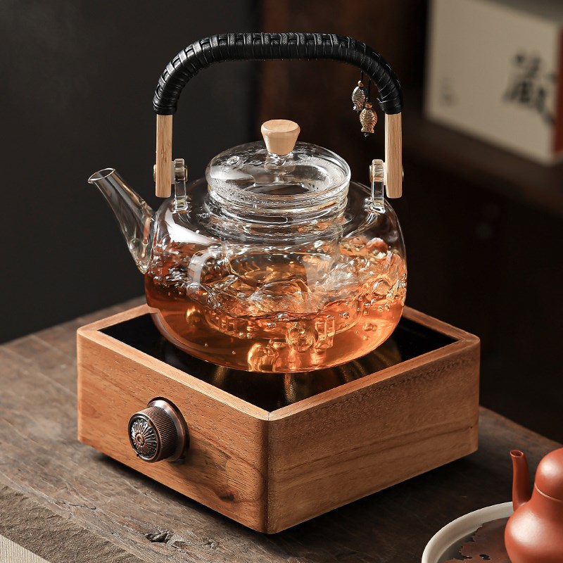 电陶炉煮茶器高端新款大容量玻璃煮茶壶加厚耐高温提梁小型煮茶器