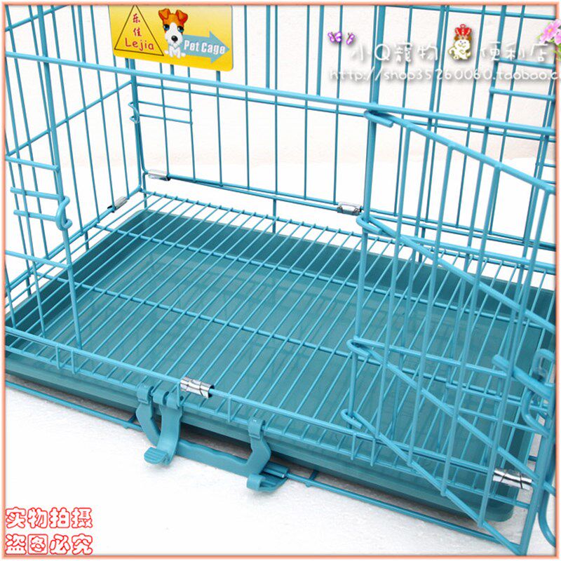 乐佳宠物笼子 猫笼狗狗铁笼兔子带托盘加粗钢丝铁笼用品 包邮