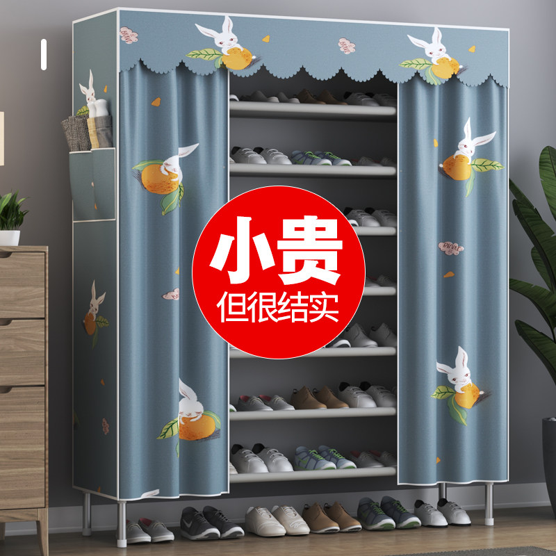 鞋架简易鞋柜多层防尘家用入户门口收纳神器2025新款学生宿舍布艺