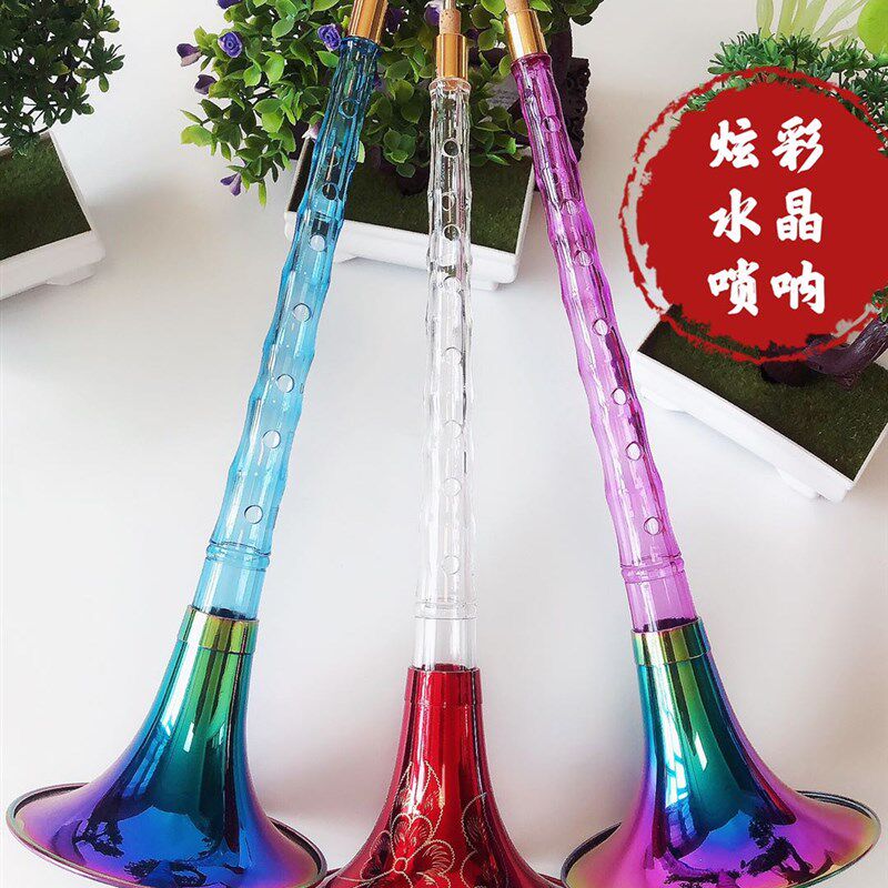 水晶唢呐演奏级舞台唢呐塑料亚克力有机玻璃透明彩色王伟管乐包邮