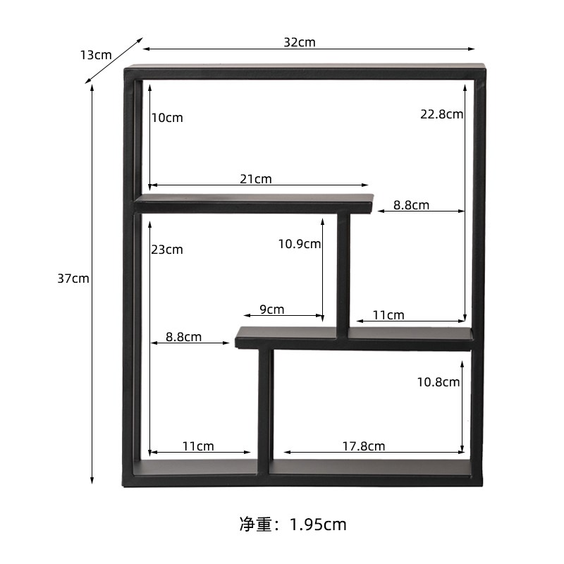 铁艺多宝格紫砂壶展示架博古架桌面茶壶摆放架茶具茶杯架子小摆件