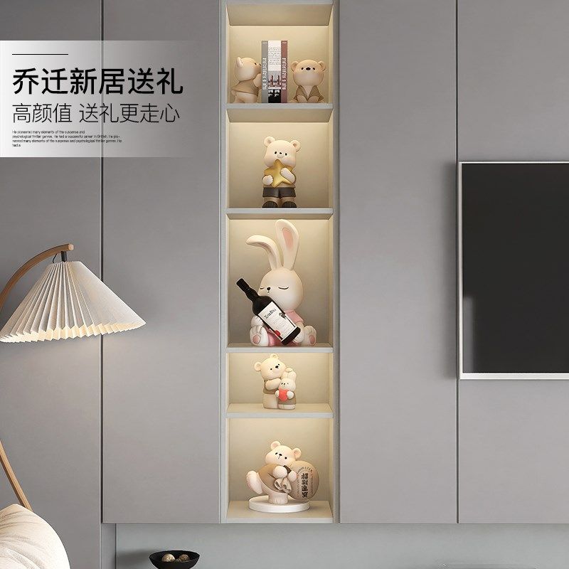 奶油风酒柜摆件高级感客厅电视柜玄关家居装饰品可爱治愈生日礼物