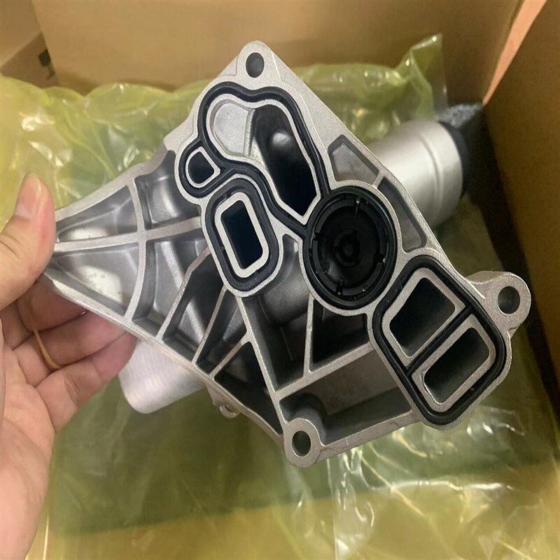 适用于宝马B48机油格底座铝合金 3系5系机油散热器 机滤机滤铝座