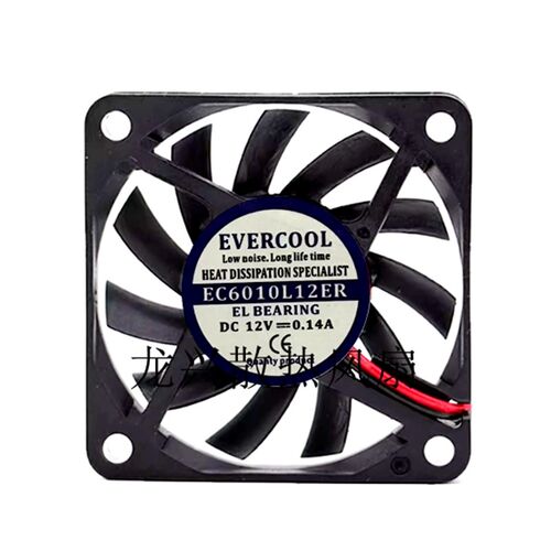 EVERCOOL/捷冷 EC06010L12ER 12V 6010 0.14A 6CM 静音散热风扇