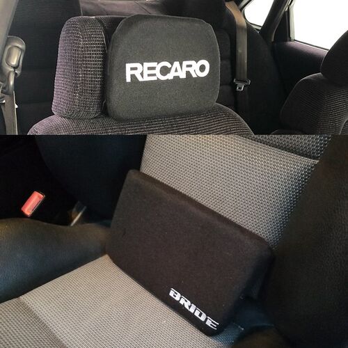 日本BRIDE RECARO 汽车改装赛车座椅头枕 腰枕 JDM通用魔术贴