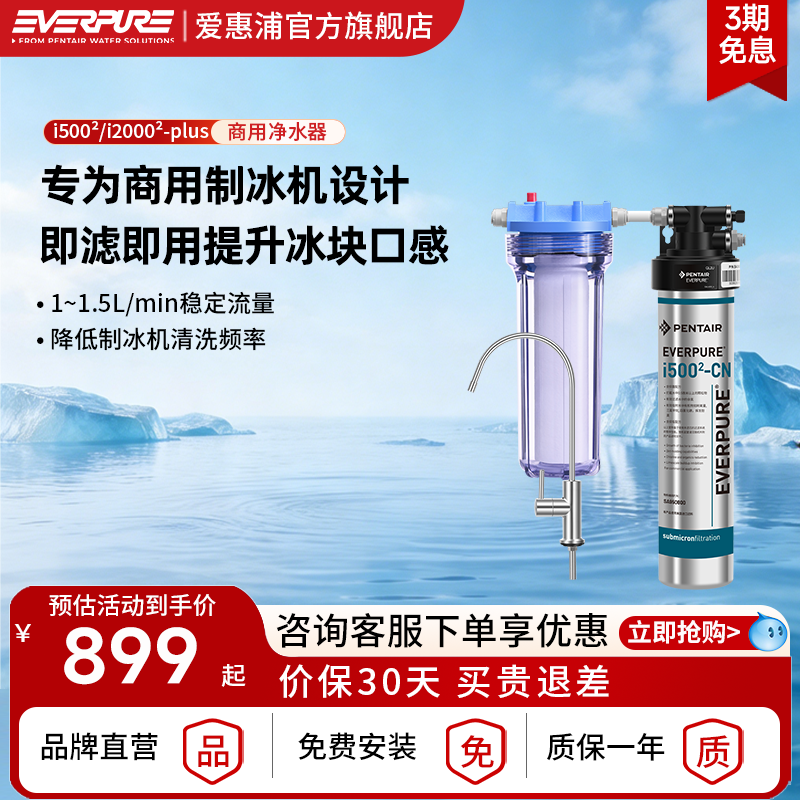 爱惠浦商用净水器i5002/i20002Plus奶茶店咖啡店大流量制冰过滤机