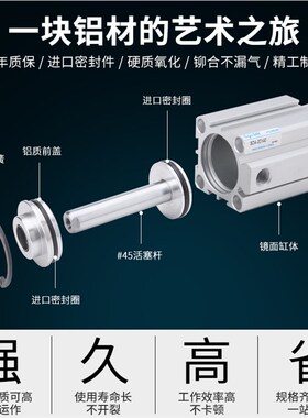 木工机械sdas带磁薄型气缸SDA50-10/15/20X25/30/35-40*50-60-75S