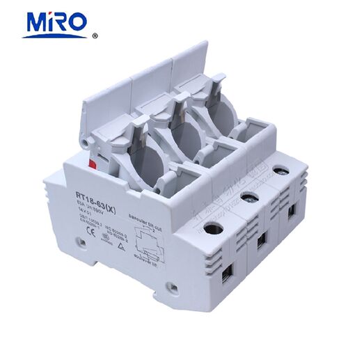 正品MRO茗熔RT18-63X 3P 1极2极3极熔断器保险丝底座14*51 保险座