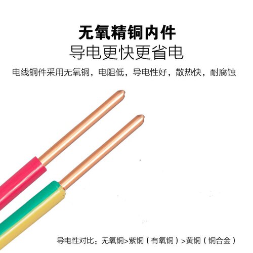 人民电线阻燃bv单芯硬线家用家装10电缆国标2.5 4 6平方铜芯铜线