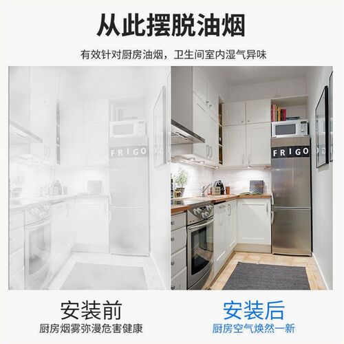 12寸不锈钢铁家用换气扇厨房吸油烟风机排气扇强力抽风机工业风扇