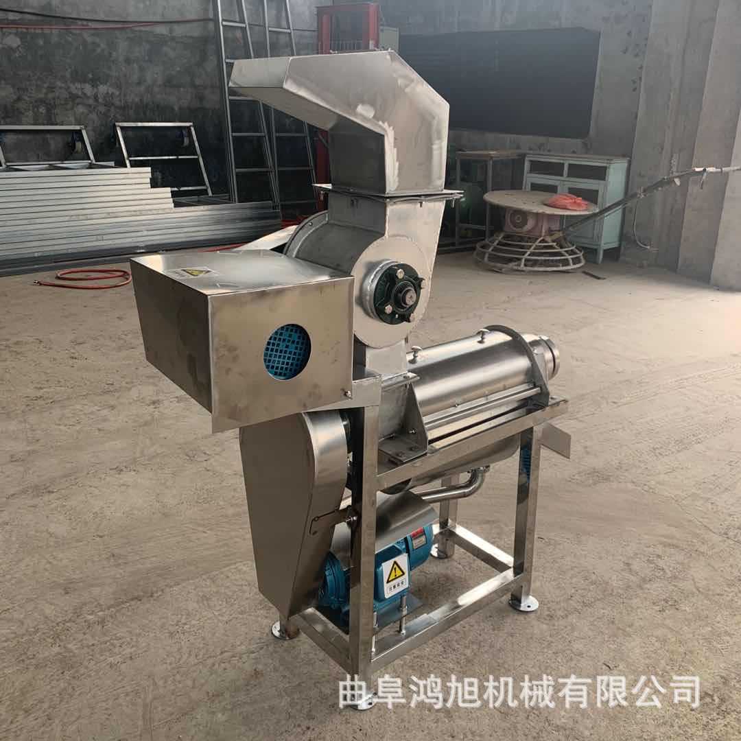 蓝莓脐橙大型鲜榨汁设备 金桔果汁压榨机 鸿旭草莓挤压出汁设备