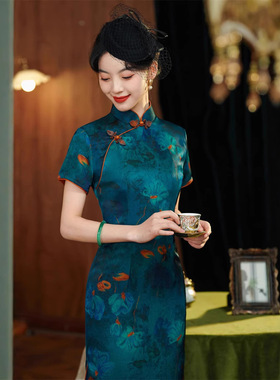 2026新款春夏复古改良感气质优雅显瘦女士妈妈旗袍礼服裙