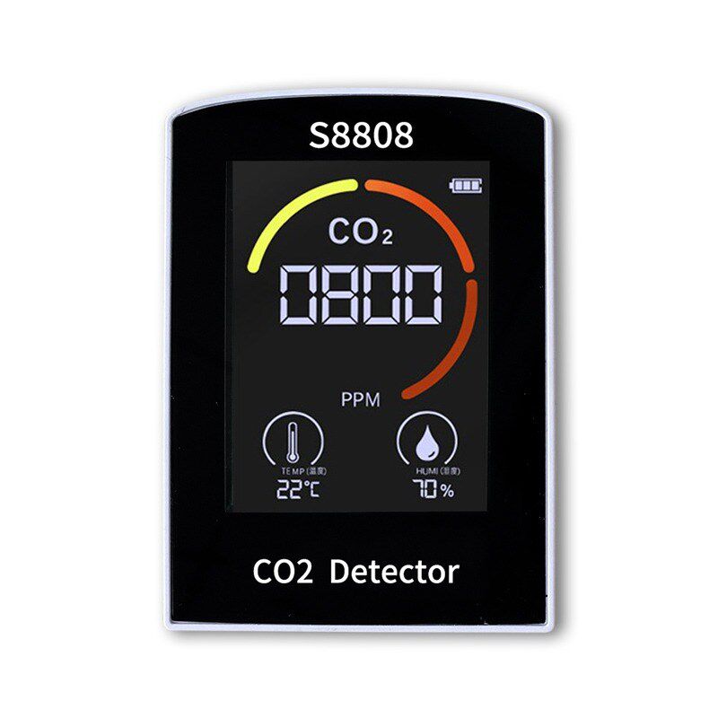美得美二氧化碳气体检测仪CO2浓度计报警器空气温湿度计测试测量