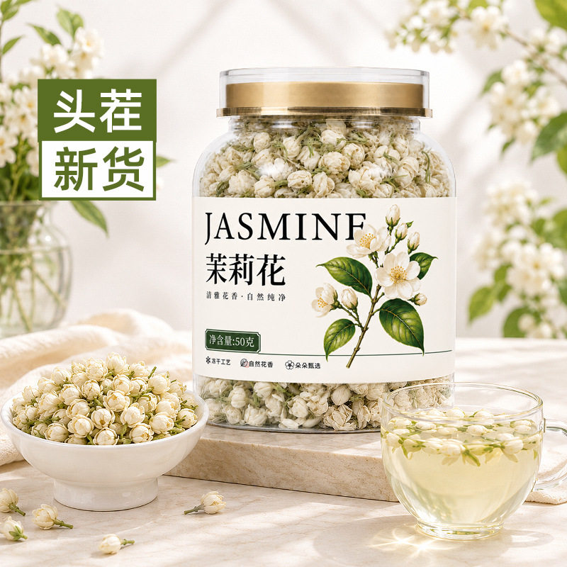 正宗浓香雪球茉莉花茶去梗瓶装