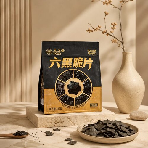 王义斋六黑孜然薄脆片220g