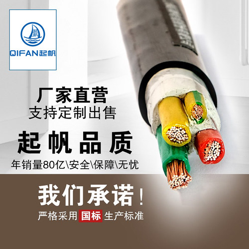 零裁国标纯铜多芯电缆线新能源车充电线RVV/YZ/YJV软铜线硬线2芯3