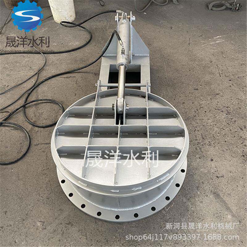 钢制/不锈液压拍门不锈钢液压拍门 渠自道晟洋止水钢防倒流动拍门