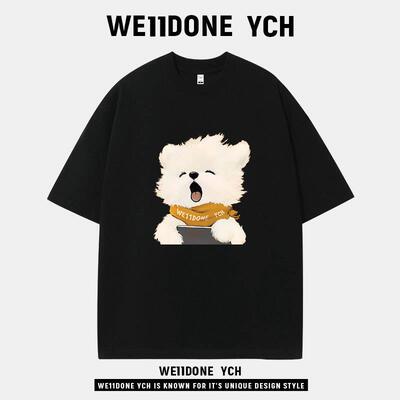 WE11DONE YCH官方联名潮牌情侣上衣2025新款宽松圆领短袖t恤休闲