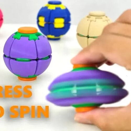 3D打印按压旋转解压指尖陀螺