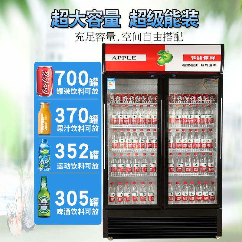 饮料展示耀弛柜啤柜用冷商藏冰柜双开门冷饮柜单门藏冷酒立式保鲜