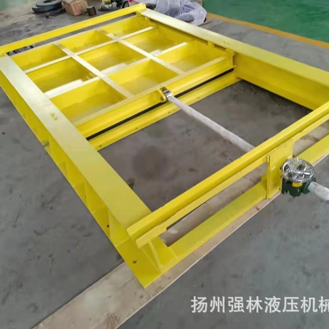 加闸门-6工定制车水利扇闸手动平板闸门形装电液动碳钢门