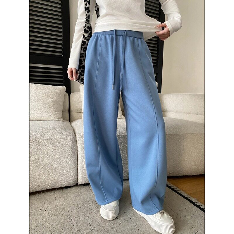早春新款 解构分割设计感抽绳松紧腰运动风休闲卫裤 SN8636