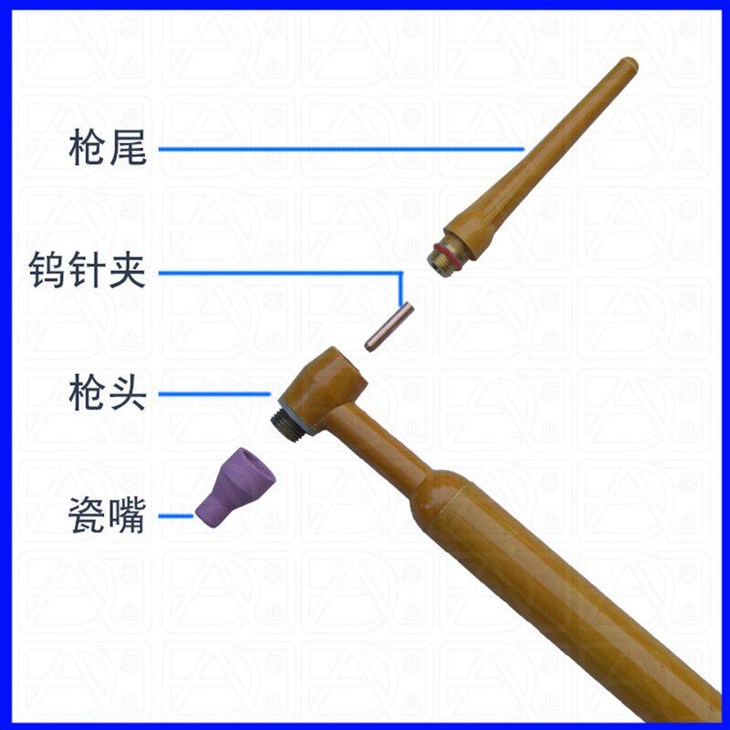 QS150水冷氩弧焊枪焊把线M16螺母接头 肯比接头大功率冷却焊线枪