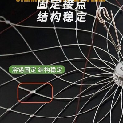 新款钢丝自动开合户外垂钓螃蟹笼专用钓螃蟹套装龙虾河蟹捕蟹神器