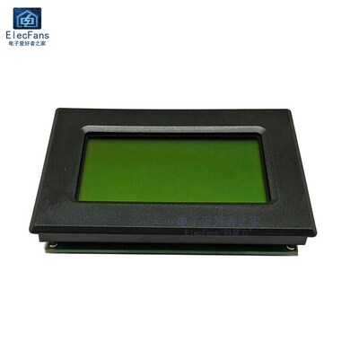 LCD12864B液晶屏5V黄绿屏黑字带中文字库背光单片机并口LCD显示器
