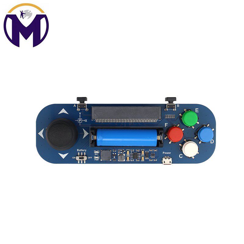 微雪micro:bit扩展板 游戏手柄 带摇杆/按键/电池/蜂鸣器可放音乐