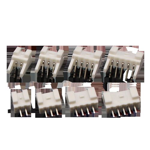 PA2.0mm间距连接器90焊板弯/直针座 板对线带锁扣接插件2P-12P
