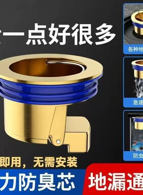 【新升级3代】防臭地漏芯夏天卫生间下水管道排水口防返臭虫WZ