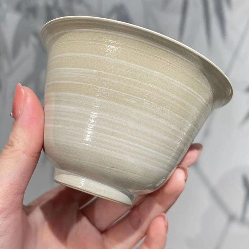 惊蛰 古早味原矿土特色粉引纯手工拉胚两才盖碗 中式文人茶器复古