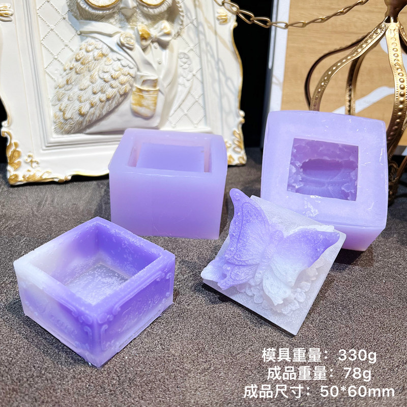 奶油皇后手工翻模笔筒收纳首饰盒硅胶模具水晶滴胶diy材料